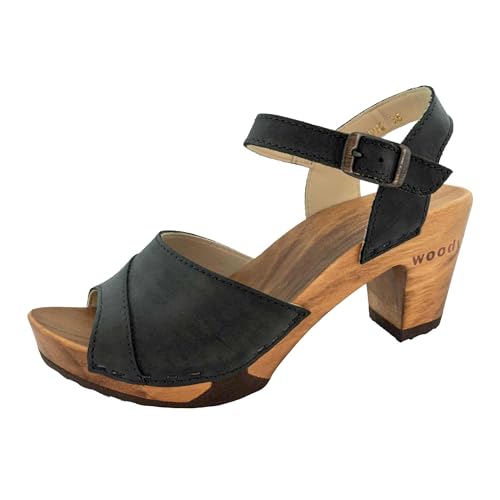 woody Damen Yara Clog Sandalette, Schwarz, 38 EU von woody