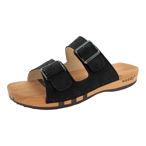 woody Herren Max Clog Pantolette, Nero, 44 EU von woody