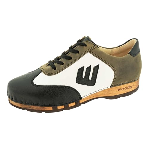 woody Herren Niki Clog Sneaker, Cervo Nero-Olivia, 48 EU woody Herren Niki Clog Sneaker, Cervo Nero-Olivia, 48 EU von woody