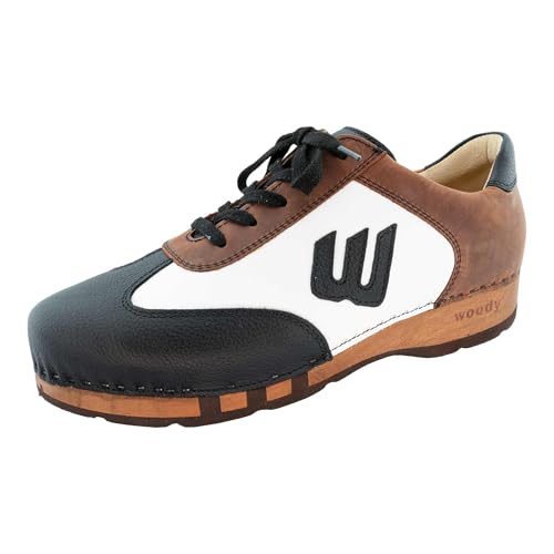 woody Herren Niki Clog Sneaker, Cervo Nero-Tabacco, 43 EU woody Herren Niki Clog Sneaker, Cervo Nero-Tabacco, 43 EU von woody