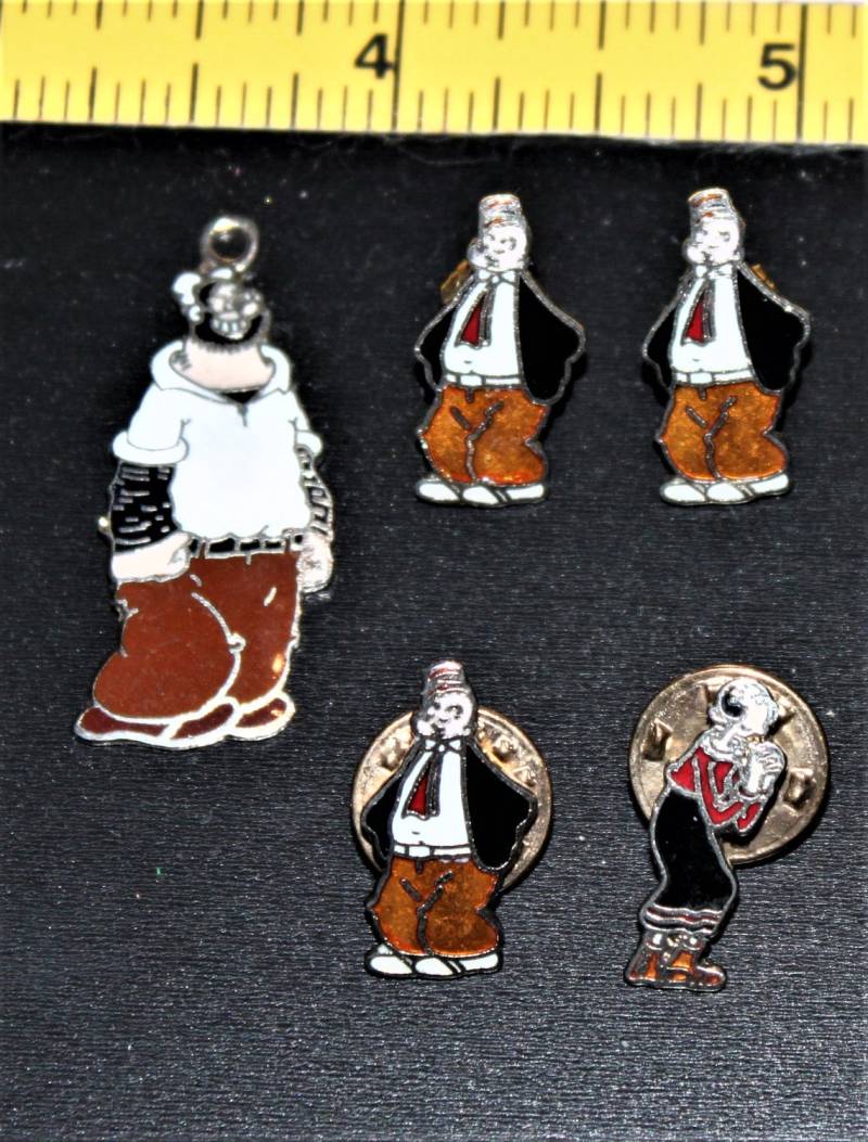 King Features Popeye The Sailor Man Bluto Olive Oyl J. Wellington Wimpy Vintage Charms Krawattenclips Pins Ohrringe Cartoon Comic King Features Popeye The Sailor Man Bluto Olive Oyl J. Wellington Wimpy Vintage Charms Krawattenclips Pins Ohrringe Cartoon Comic von wookiedesigns