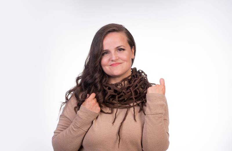 Gefilzter Schal Aus Merinowolle Handgefertigtes Winteraccessoire von woolDesign