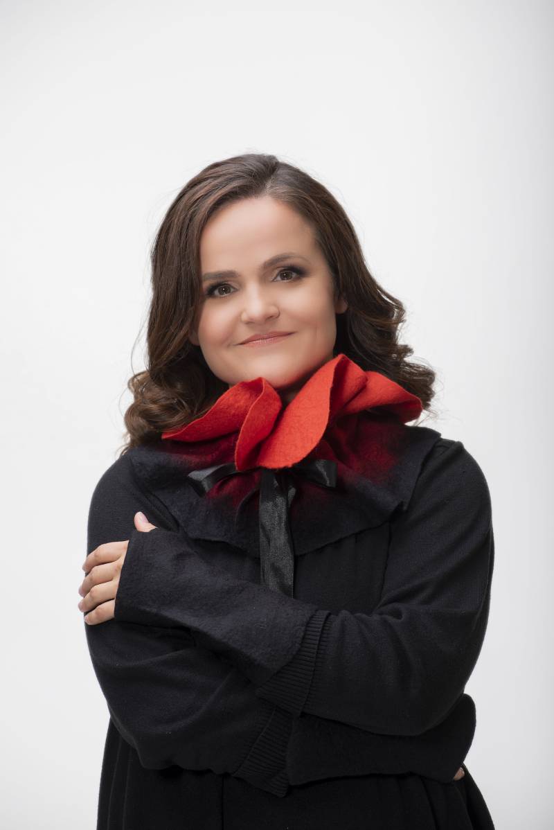 Gefilzte Schal Aus Merinowolle Handgestrickt in Rot & Schwarz von woolDesign