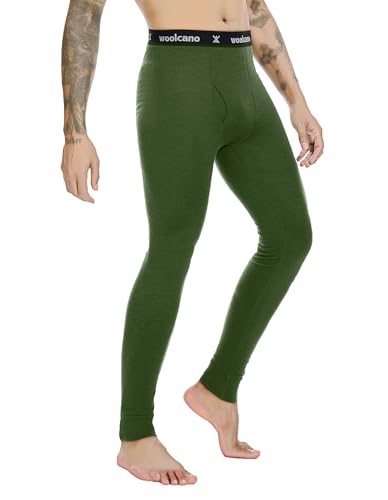 woolcano 100% Merino Wolle Lange Unterhosen Herren Thermounterwäsche Männer Lang Funktionsunterwäsche Armeegrün L woolcano 100% Merino Wolle Lange Unterhosen Herren Thermounterwäsche Männer Lang Funktionsunterwäsche Armeegrün L von woolcano