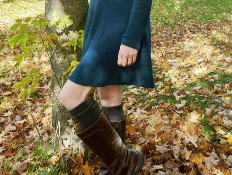 Mittlere Merino Wolle Beinwärmer 100 Prozent von woolenmoss