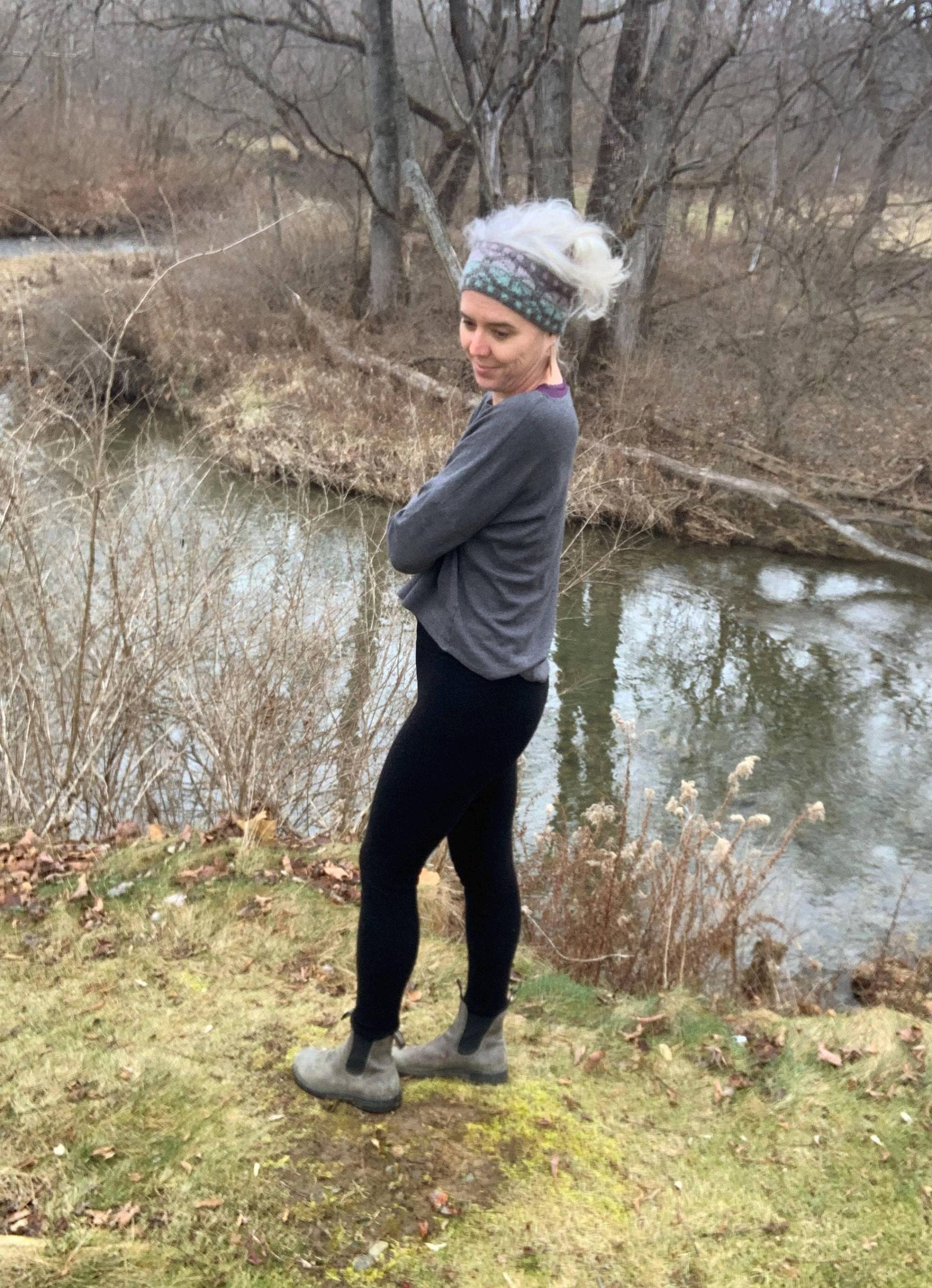 Schwere Merino Wolle Gebürstet Strick Leggings von woolenmoss