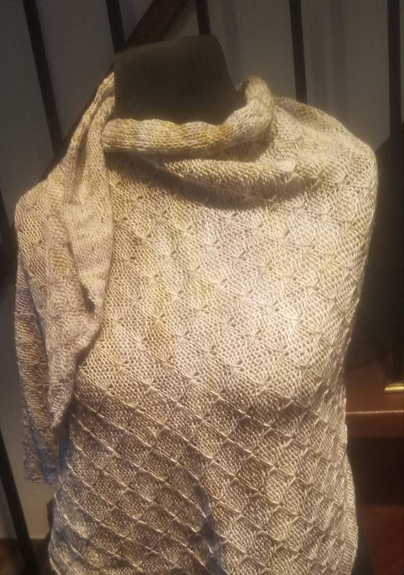 Tuch Handgestrickt Merino von woolhydrangea