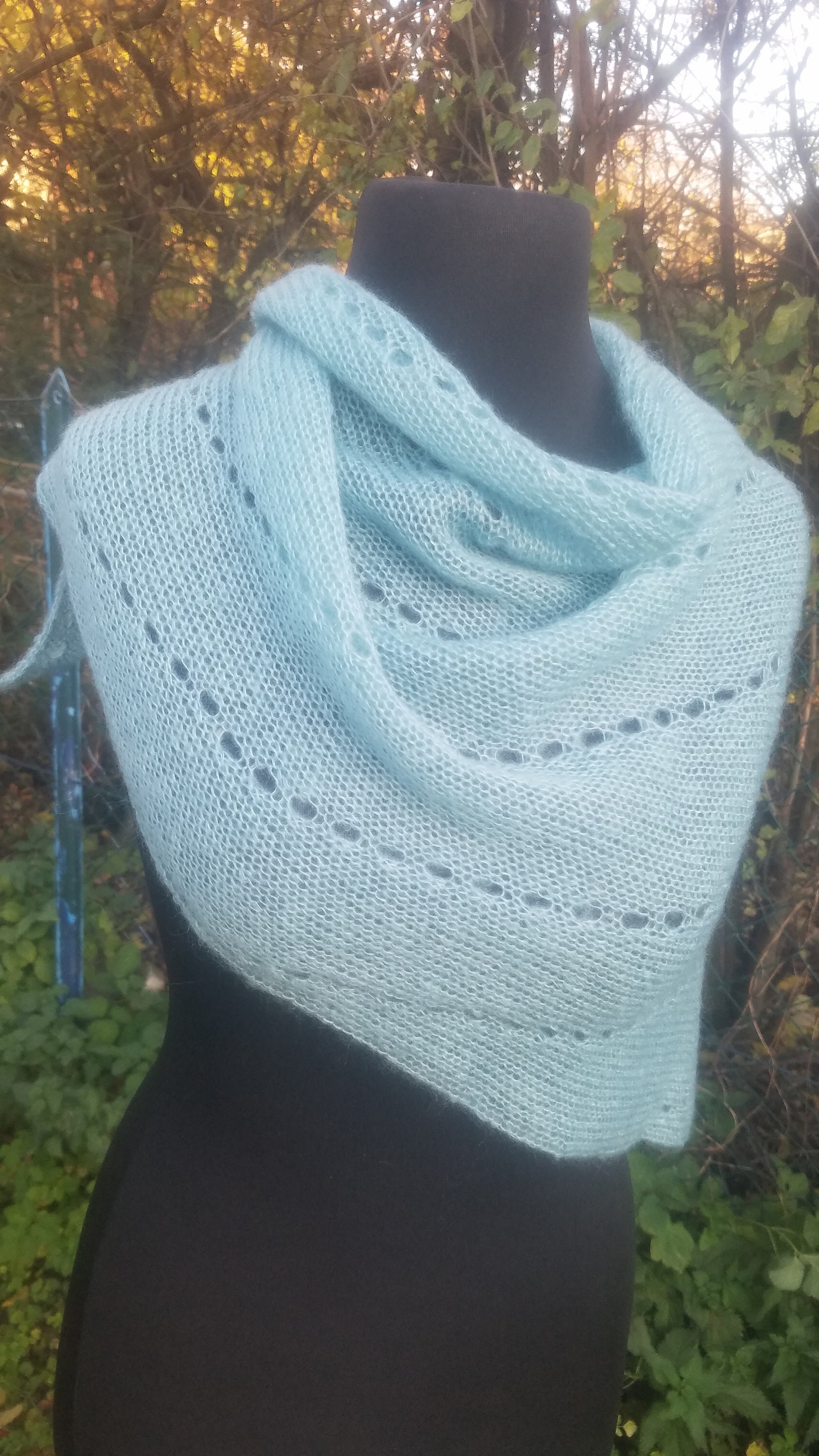 Tuch Mohair Seide Mit Lacemuster von woolhydrangea