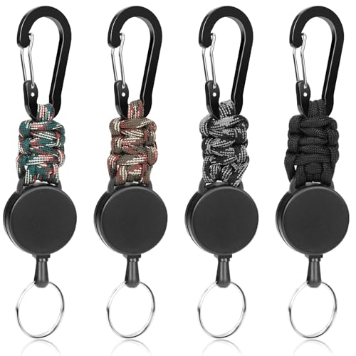 woonyee Schlüsselanhänger Ausziehbar, 4pcs Einziehbarer Schlüsselanhänger, Schlüsselband Ausziehbar, mit 65cm Drahtseil, Hohe Elastizität, Verlustsicher Im Freien woonyee Schlüsselanhänger Ausziehbar, 4pcs Einziehbarer Schlüsselanhänger, Schlüsselband Ausziehbar, mit 65cm Drahtseil, Hohe Elastizität, Verlustsicher Im Freien von woonyee