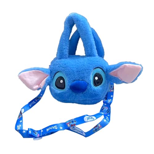 wopin Stitch Cute Bag Plüsch Kinder Rucksack Tasche Schultergurt, niedlich Kinder Anime Design Schulranzen für Kindergeburtstag Geschenke von wopin