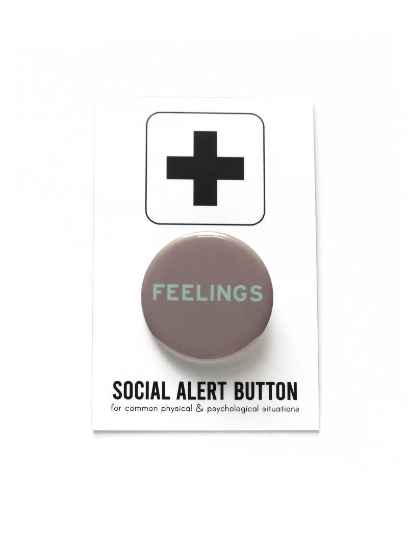 Feelings Pin Button Emotionales Geschenk von wordforwordfactory