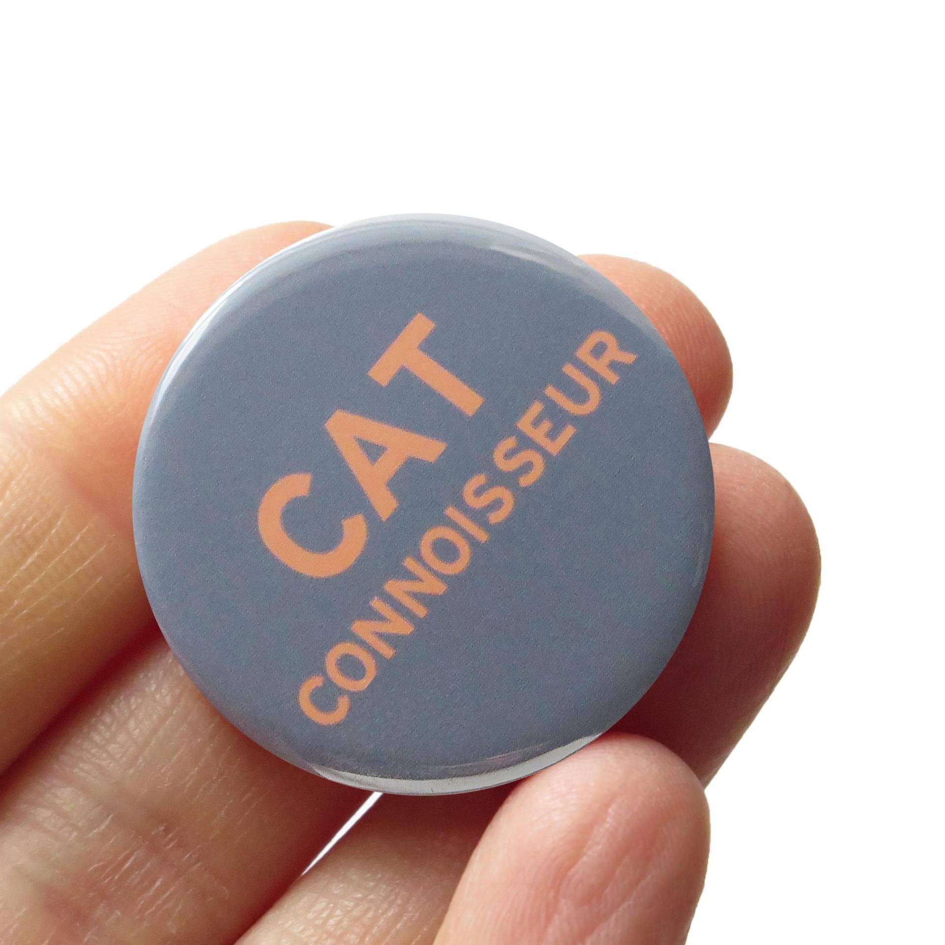 Katze Anstecker Cat Connoisseur Lustiges Geschenk von wordforwordfactory