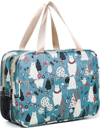 wordmouk Kulturbeutel Tragbare Kosmetiktaschen für Handtasche Damen Kulturtaschen Waschtasche Kosmetiktasche Groß Waschbeutel Fitness Waschbeutel Wasserdicht Reise Make-up Organizer von wordmouk