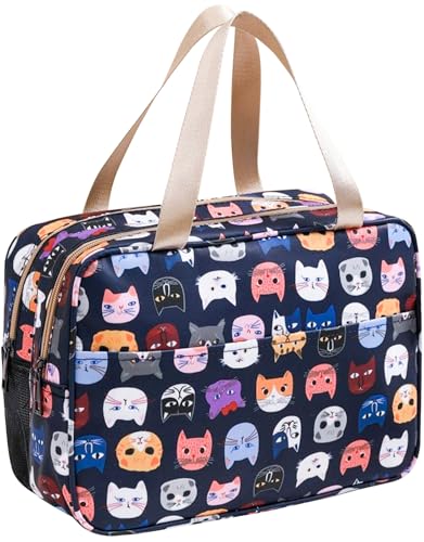 wordmouk Kulturbeutel Tragbare Kosmetiktaschen für Handtasche Damen Kulturtaschen Waschtasche Kosmetiktasche Groß Waschbeutel Fitness Waschbeutel Wasserdicht Reise Make-up Organizer von wordmouk