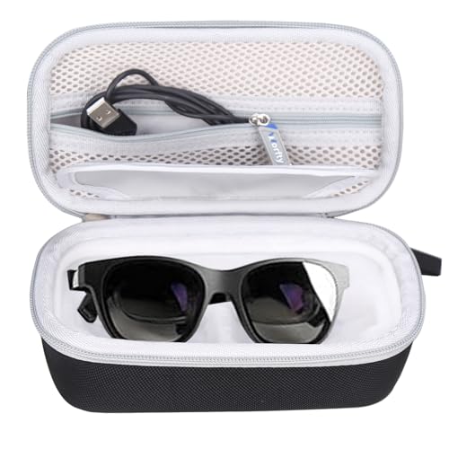 worfty Schutzhülle für XREAL One/XREAL Air 2 Pro/XREAL Air 2/XREAL Air AR Brillen für Reisen (nur schwarze Hülle) (schwarz) von worfty