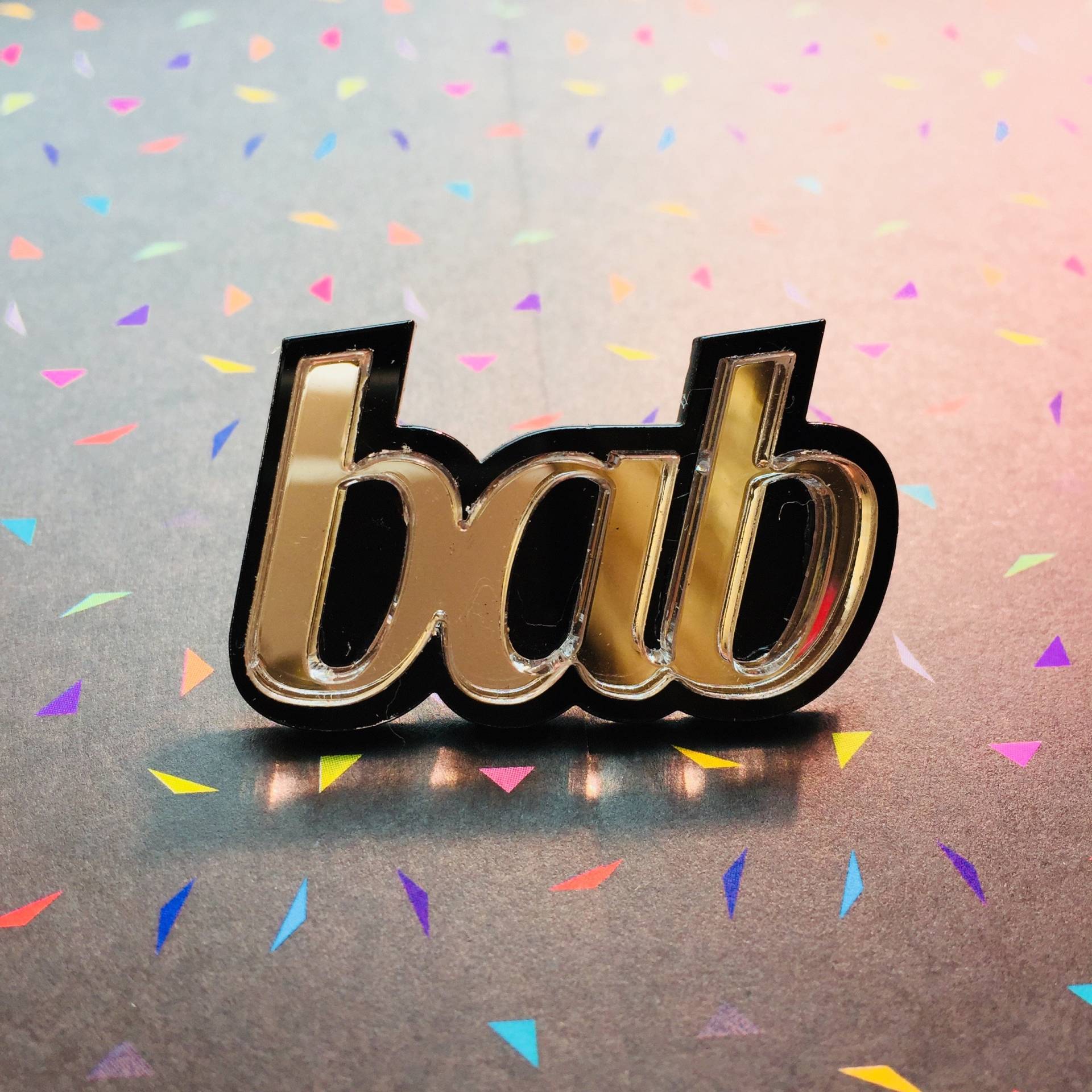 Bab Laser Geschnitten Pin Abzeichen Brosche, Birmingham & Schwarz Land von workingclasp