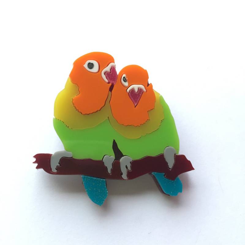 Lovebird Brosche von workingclasp