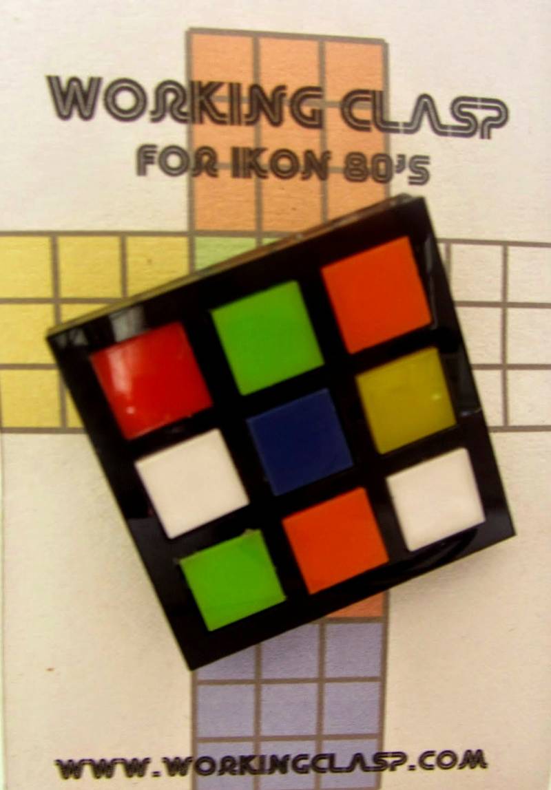 Unisex 80Er Rubik Würfel Pin Abzeichen Inspiriert von workingclasp