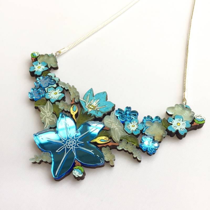 Vergiss-Me-Knoten-statement-Halskette von workingclasp