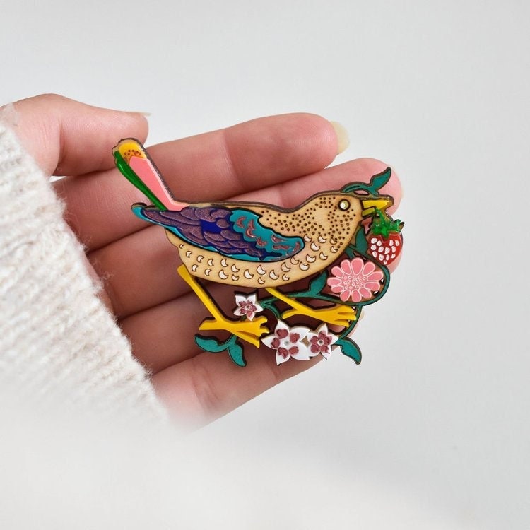 William Morris Erdbeerdieb Brosche von workingclasp