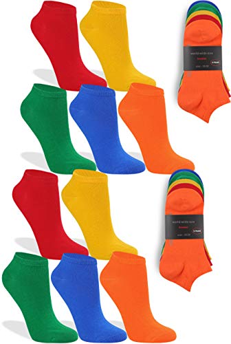 world wide sox | 10 Paar bunte Premium Sneaker Socken aus Baumwolle | 43-46 von world wide sox