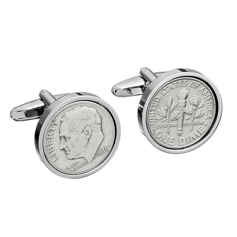 1949 Manschettenknöpfe - Usa Dime Seltene Geburtstagsgeschenk Für Männer Glücksmünze Manschettenknöpfe, Jahr Münze von worldcoincufflinks