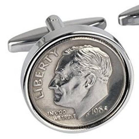 1965 Dime Coin Manschettenknöpfe - Geschenk Zum 60.geburtstag Für Ihn von worldcoincufflinks
