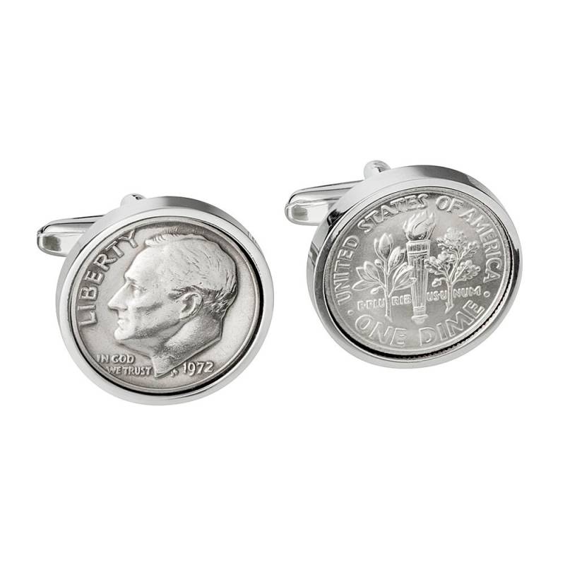 1973 Manschettenknöpfe Handgemachte Us Dime, Geschenk Zum Geburtstag von worldcoincufflinks