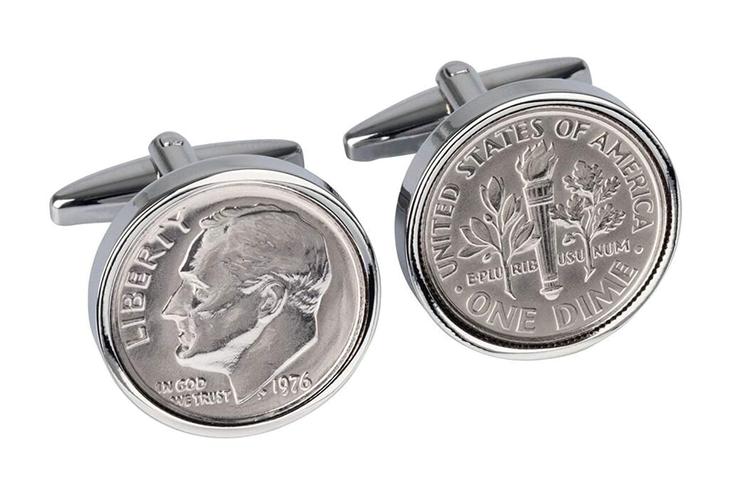 1976 Manschettenknöpfe Echte Us Dime, Geschenk Zum Geburtstag von worldcoincufflinks