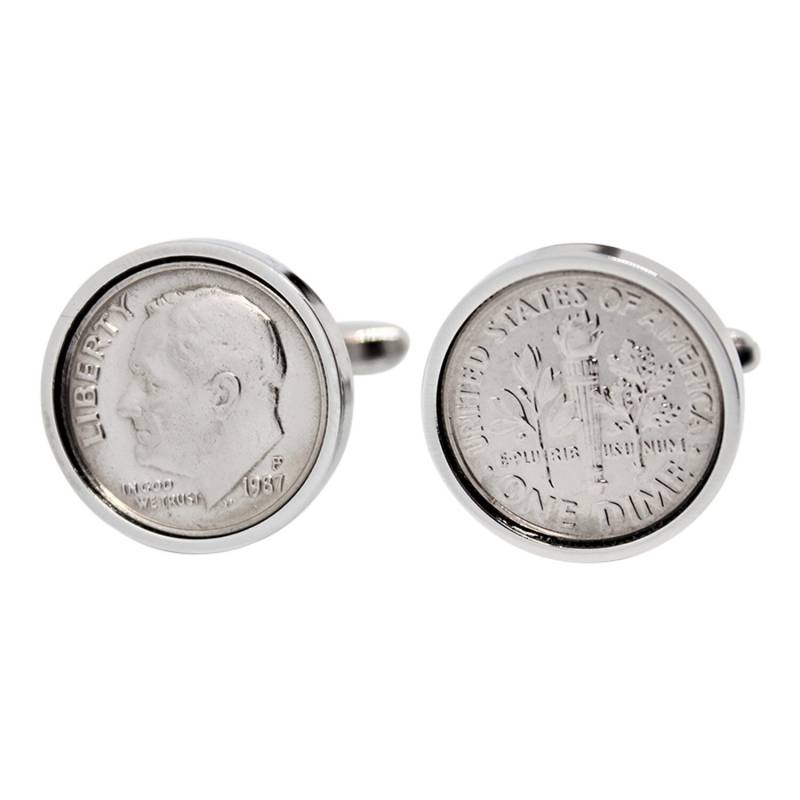 1987 Manschettenknöpfe Handgemachtes Usa Glücksgeschenk Zum Geburtstag von worldcoincufflinks