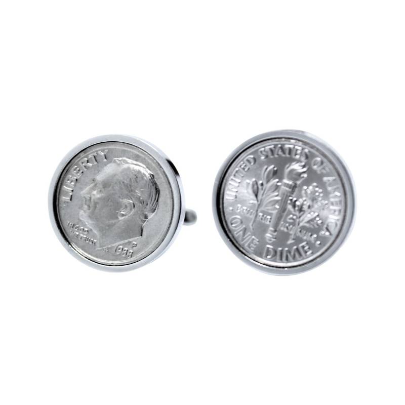 1988 Dime Manschettenknöpfe Handgemachte Us Münzen Manschettenknöpfe, Geschenk Zum Geburtstag von worldcoincufflinks