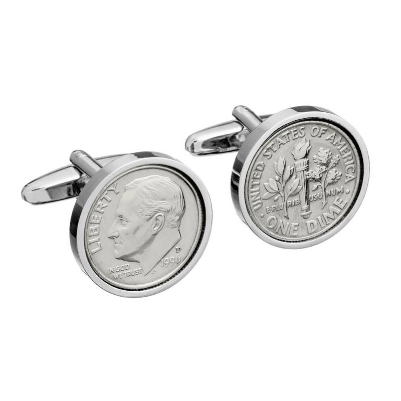 1996 Jubiläumsgeschenk - Echte Us Münz Manschettenknöpfe Jahrestag Geschenk Für Ehemann Lucky Coin von worldcoincufflinks