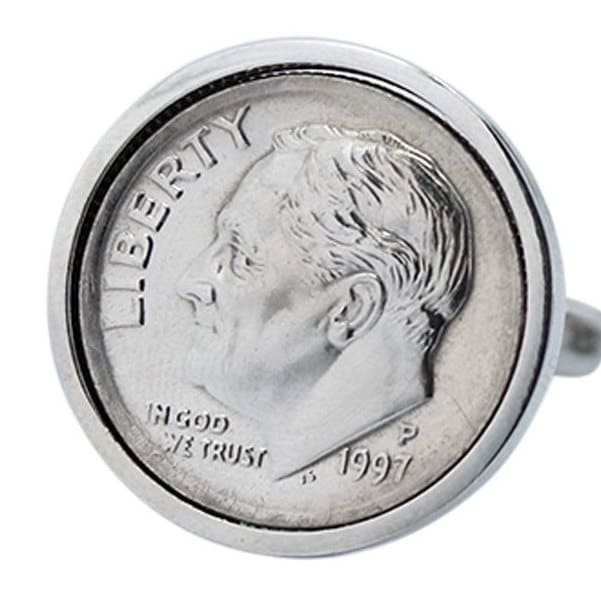 1997 American Dime Manschettenknöpfe - Perfektes Geschenk Für Männer Echte Münze von worldcoincufflinks