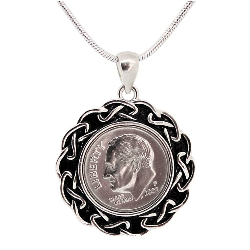 2002 Münzanhänger - Schlangenkette Und Geschenkbox Inklusive 100% Zufriedenheit 3 Tage Lieferzeit von worldcoincufflinks