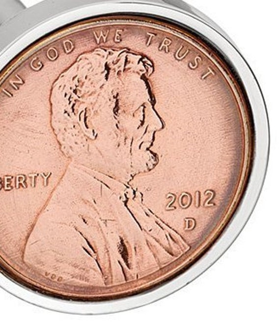 2012 Us Copper Penny Coin Manschettenknöpfe - Kupfer Jahrestag Geschenk Für Männer 2002 Hochzeitstag Mann Handgemachte von worldcoincufflinks