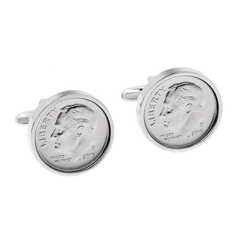 2015 American Dime Münze Manschettenknöpfe-Perfect Jubiläumsgeschenk Geschenk Für Männer Mann Echte Handgemachte Manschettenknöpfe von worldcoincufflinks