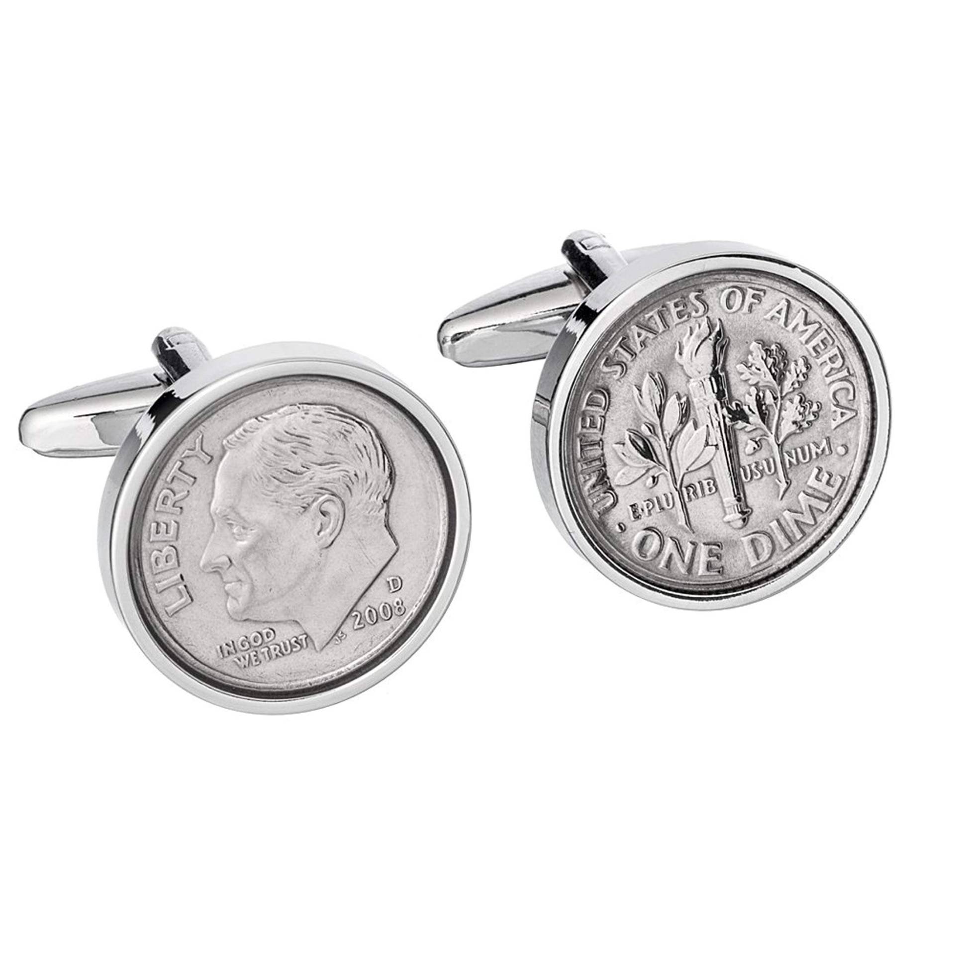 Jahr 2008 Manschettenknöpfe, Blech Manschettenknöpfe, Zinn Jahrestag Geschenk, Glück Münze von worldcoincufflinks