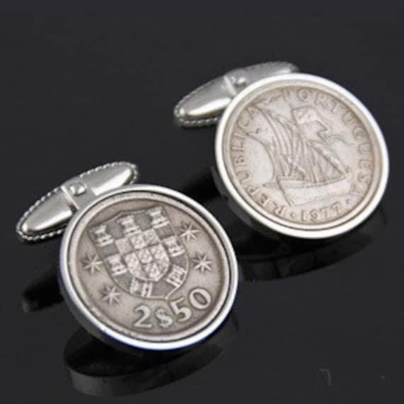 Portugal Escudos Manschettenknöpfe - Echte Portugiesisch Seltene Münze 100% Zufriedenheit Enthält Präsentation Box von worldcoincufflinks