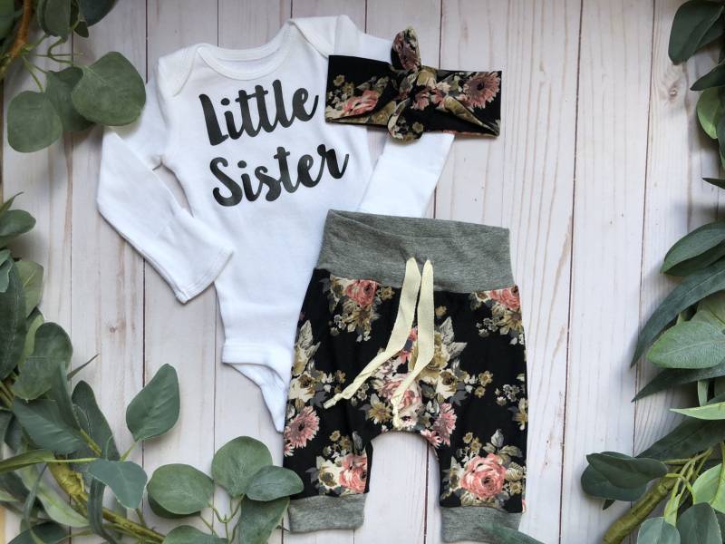 Kleine Schwester Neugeborenen Nehmen Hause Outfit/Neugeborene Mädchen Kommen Nach Blumen Neue Kleidung Set Frühchen von worldfamouskids