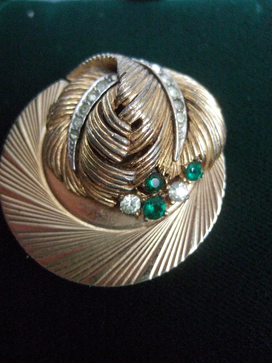 Marcel Boucher Elegante Vergoldete Metall Kristall Schmuck Brosche C 1960 Marcel Boucher Elegante Vergoldete Metall Kristall Schmuck Brosche C 1960 von worldmarketproductio