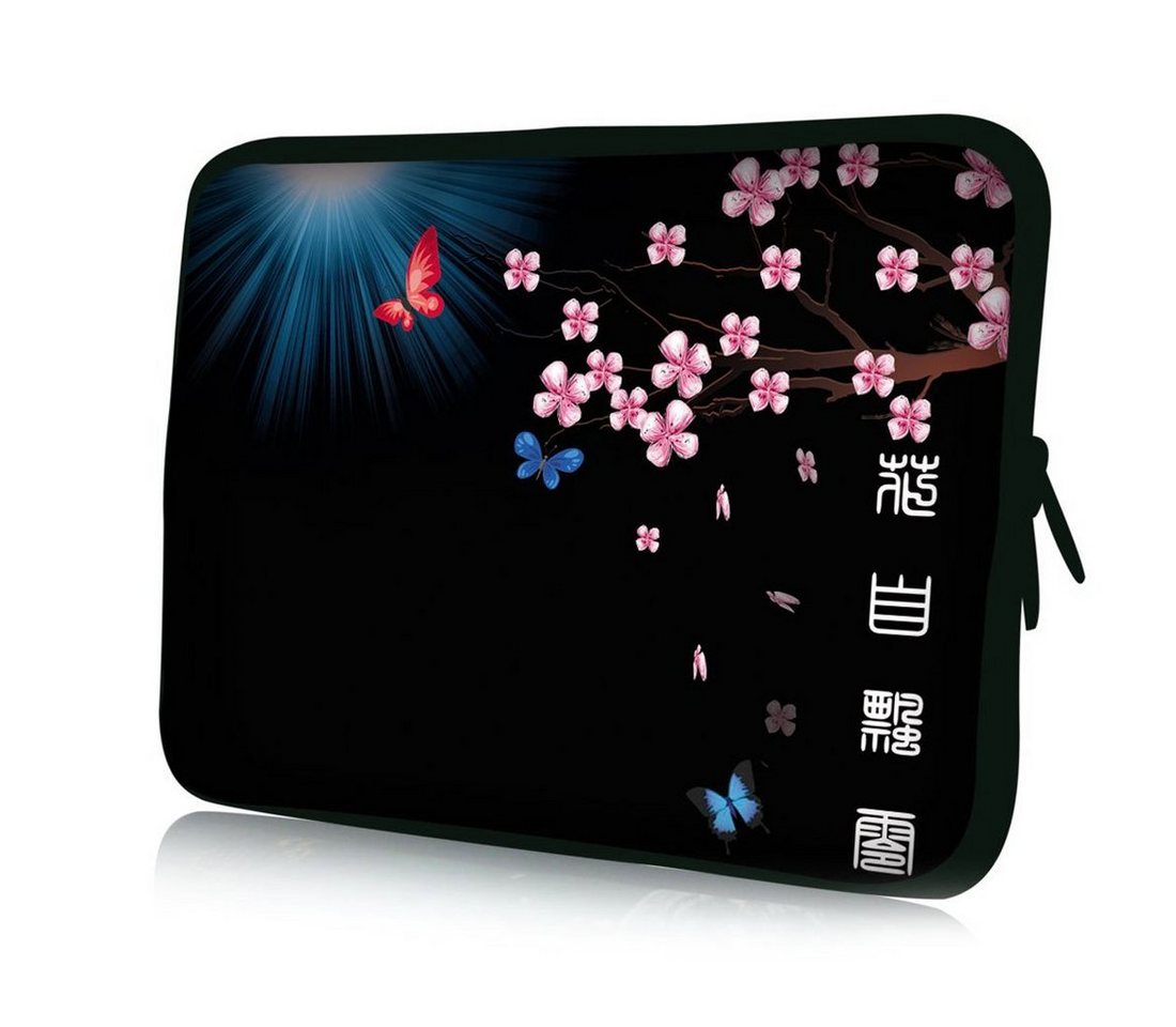 wortek Laptoptasche für Laptops bis 15,4, Blumen Butterfly Bunt, Wasserabweisend" von wortek