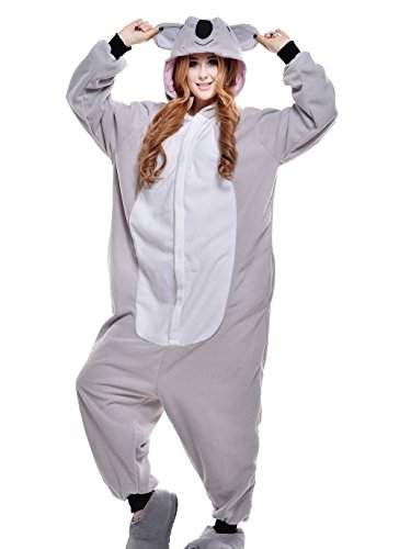 wotogold Damen Tier Koala Pyjamas Cosplay Kostüme Medium Grau von wotogold