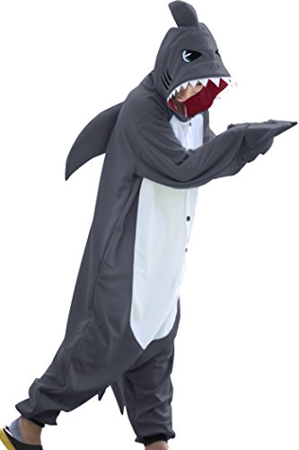 wotogold Herren Tier Shark Pyjamas Cosplay Kostüme X-Large Grau von wotogold