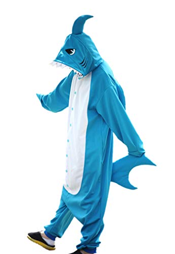 wotogold Herren Tier Shark Pyjamas Cosplay Kostüme Medium Dunkelblau von wotogold