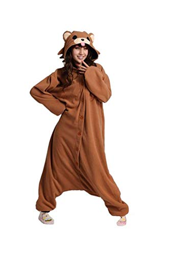 wotogold Tier Kaffee Bär Pyjamas Unisex Erwachsene Cosplay Kostüme Braun von wotogold