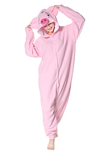 wotogold Tier Rosa Schwein Pyjama Unisex Erwachsene Cosplay Kostüme Rosa L von wotogold