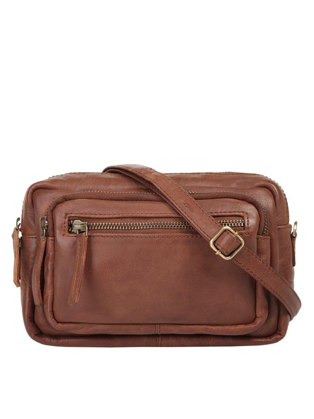 Wouwou Umhängetasche Damen Leder, cognac von wouwou