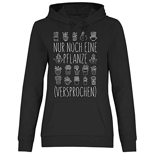 wowshirt Damen Hoodie Nur noch eine Pflanze Gärtner Gärtnerin Hobbygärtner Floristin, Größe:S, Farbe:Black von wowshirt