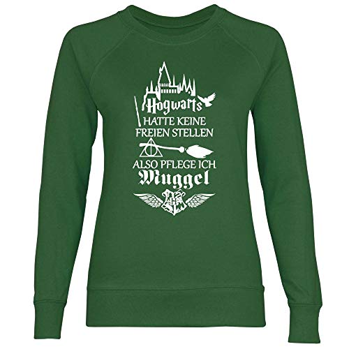 wowshirt Damen Sweatshirt Krankenschwester Krankenpfleger Altenpfleger Arzthelfer, Größe:XXL, Farbe:Bottle Green von wowshirt