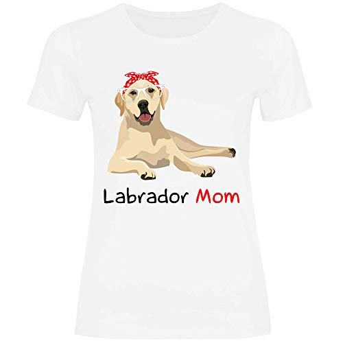 wowshirt Damen T-Shirt Geschenk Für Labrador Besitzer Weihnachten Halloween Geburtstag, Größe:3XL, Farbe:9 White von wowshirt